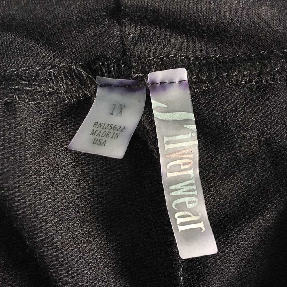 Silverware Black Soft Pants-SZ 1X - Picture 4 of 7